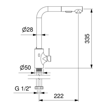 Miscelatore elettronico cucina I55 Idral a batterie