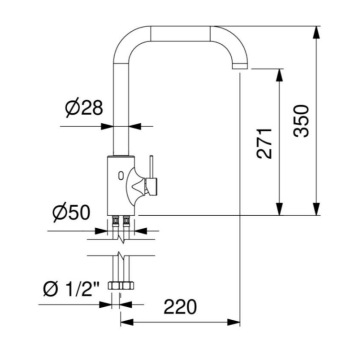 Miscelatore elettronico cucina I55 Idral a batterie