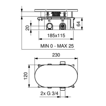 Miscelatore Elettronico Lavabo Incasso I70M2