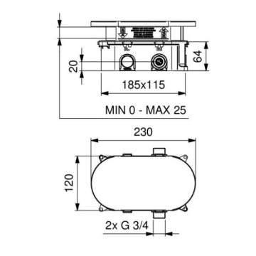 Miscelatore Elettronico Lavabo Incasso I70M2