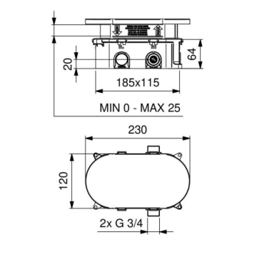Miscelatore Elettronico Doccia I70M4 Ottone Cromato