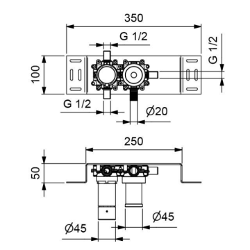 Miscelatore Elettronico Doccia I70M4 Ottone Cromato