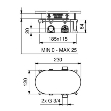 Il Rubinetto elettronico da incasso per lavabo modello I70N2-03000