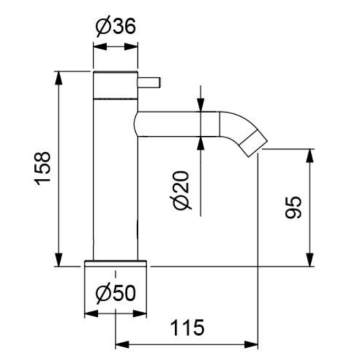 Miscelatore Elettronico Lavabo I84M0-01000 AISI316