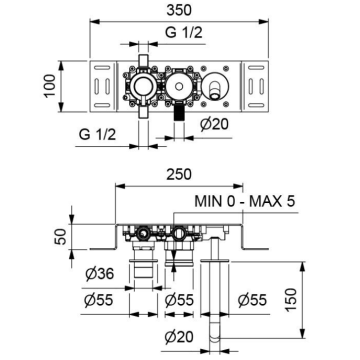 Miscelatore elettronico incasso lavabo I84M2 Idral