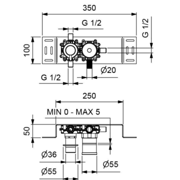 Miscelatore elettronico da incasso per doccia modello I84M4-01000