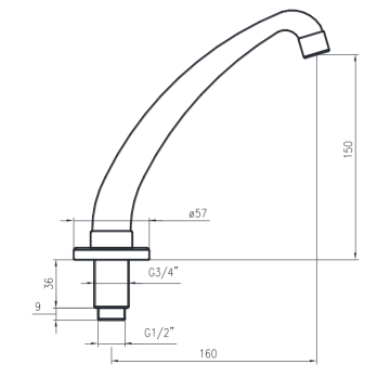 Kit di installazione completo modello KFL66/25