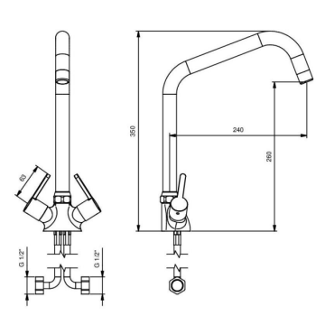 Kit Miscelatore Monoforo ad Alta Portata (art. 09442/LDC)