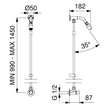 kit rubinetto temporizzato doccia MODERN a parete