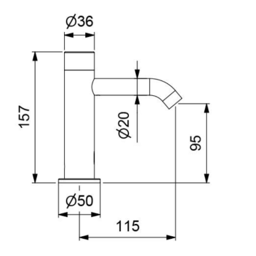 rubinetto elettronico per lavabo I84N0-02000