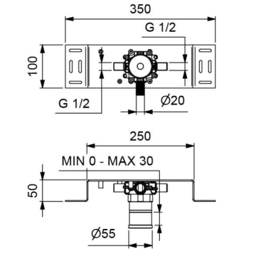 Il Rubinetto elettronico da incasso per doccia I84N4-01000