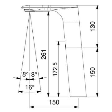 Il rubinetto elettronico per lavabo serie OTTO, modello 500.10