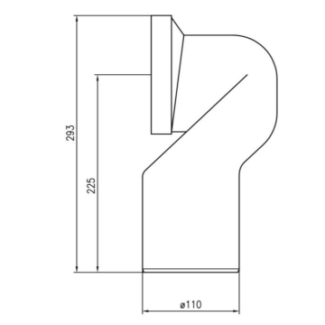Curva di scarico a “S“ per vaso d.110mm modello 15411