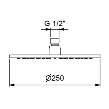 Soffione doccia Ø250mm in AISI316 - Idral Z84CX-01000