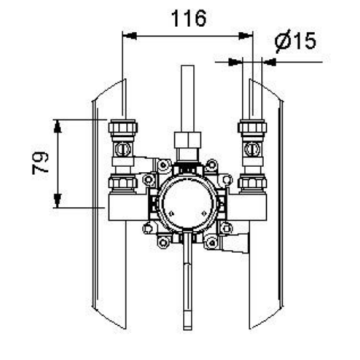 Pannello doccia temporizzato a parete in acciaio inox