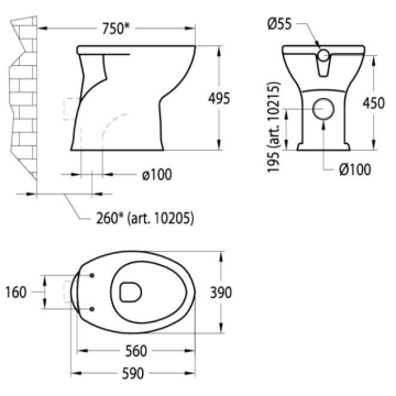 Il Vaso serie EASY, modello 10215