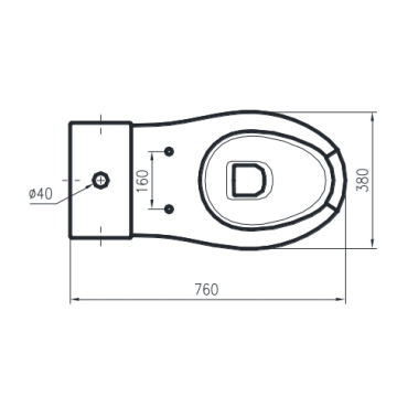Il Vaso monoblocco serie EASY, modello 10242