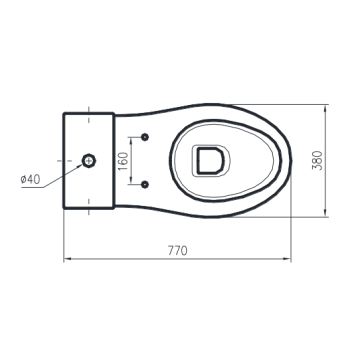 Vaso monoblocco Idral serie EASY modello 10246