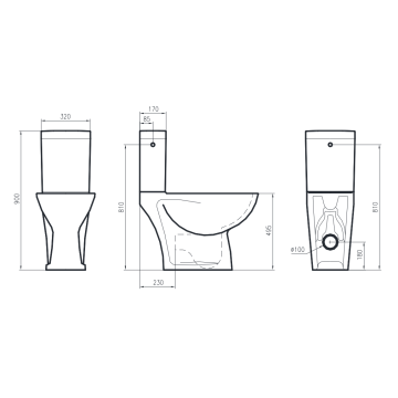 Vaso monoblocco Idral serie EASY modello 10246