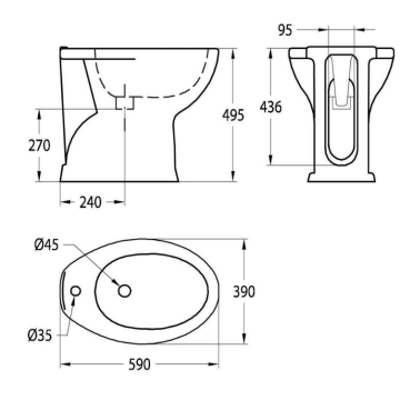 Il Bidet serie EASY, modello 10207