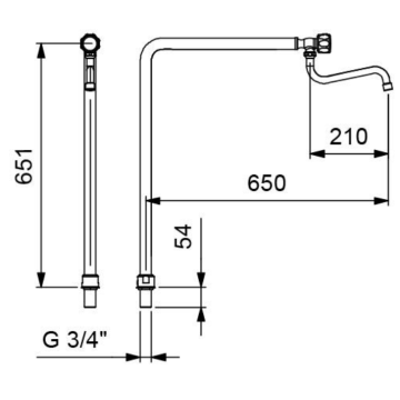 Il rubinetto orientabile per piano cottura modello 9463