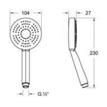 Doccetta con flessibile e supporto scorrevole cromato Idral | Idrobay