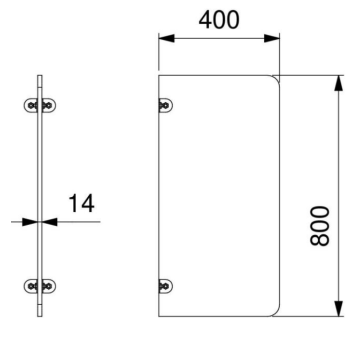 Il pannello divisorio per orinatoi modello 12600