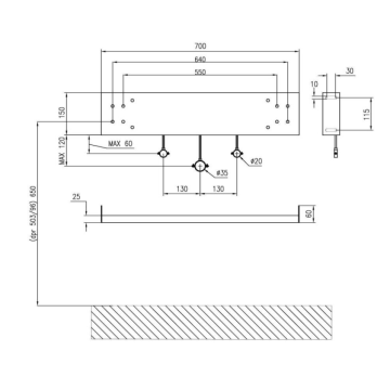 Struttura per mensole serie EASY modello 15106-CG