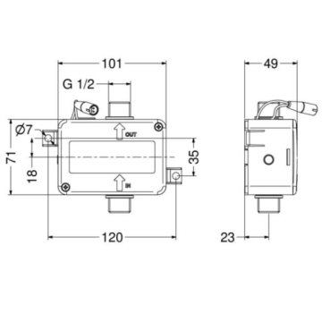 Il Rubinetto elettronico lavabo serie 45 modello 545.10