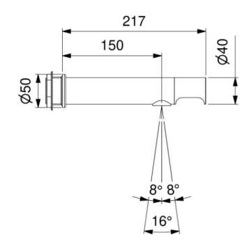 Il Rubinetto elettronico a parete con sensore fotocellula modello 551.10