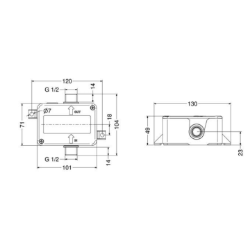 Il Rubinetto elettronico a parete con sensore fotocellula modello 551.10