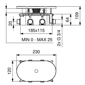 Il Rubinetto elettronico per doccia serie 700 a fotocellula da incasso a parete modello 700.A5/1R