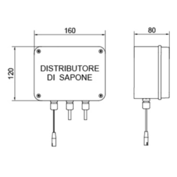 Il Dispenser sapone da parete modello 551.20