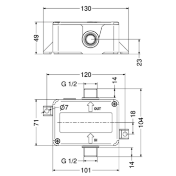 Il rubinetto elettronico a parete con sensore fotocellula modello 560.10