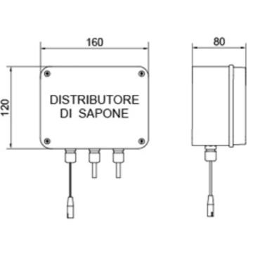 Il dispenser sapone da parete modello 560.20