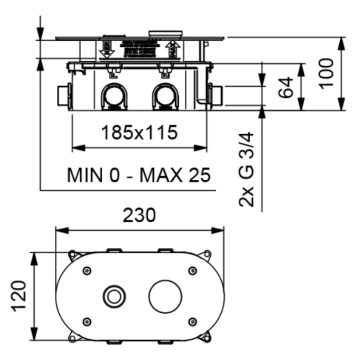 Il flussometro elettronico WC serie 700 a fotocellula modello 700.B8/R