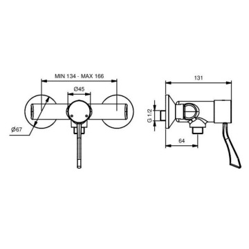 miscelatore termostatico esterno a parete 900.24/M