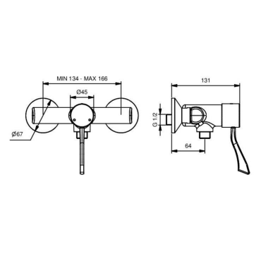 Il Miscelatore termostatico progressivo per doccia con leva clinica, modello 900.37