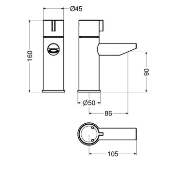Il Miscelatore termostatico temporizzato per lavabo serie 908 modello 908.12