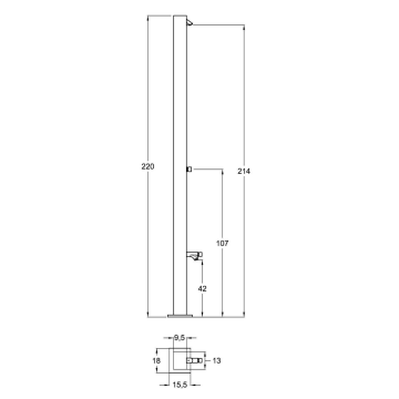 La colonna doccia da esterno modello 09231/L