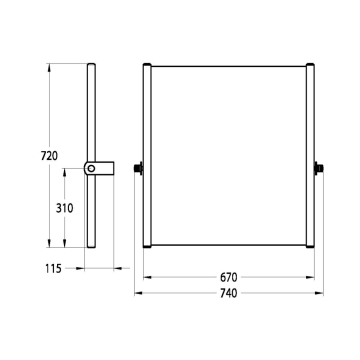 Lo specchio reclinabile serie EASY modello 12010V