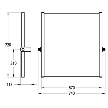 Lo Specchio reclinabile serie EASY, modello 12010IS