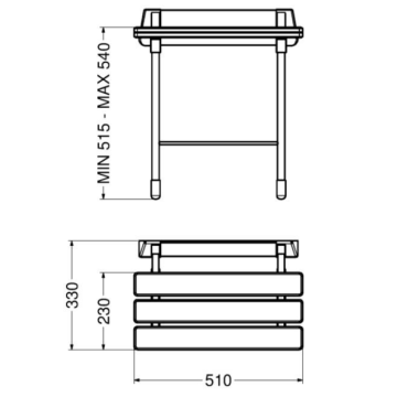 Il Sedile doccia ribaltabile serie EASY, modello 12007.2