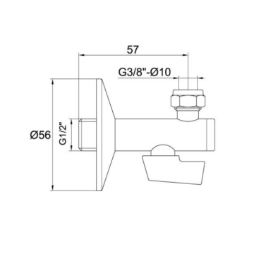 Rubinetto sottolavabo a sfera modello 188 di Idral