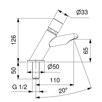 Rubinetto temporizzato regolabile per lavabo serie MODERN modello 8510