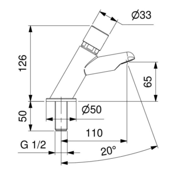 rubinetto temporizzato per lavabo serie MODERN modello 08510F/PM