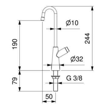 Realizzato in ottone, il beverino modello 02179P25 di Idral