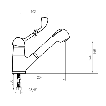 Miscelatore monocomando per cucina Idral modello 2451