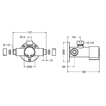 Miscelatore temporizzato doccia serie MINIMAL modello 08533F