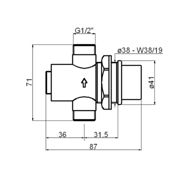 rubinetto temporizzato per lavabo da incasso Idral 08140SP